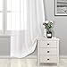 DWCN White Sheer Curtains Semi Transparent Voile Rod Pocket Curtains for Bedroom and Living Room, 52 x 45 inches Long, Set of 2 Panels