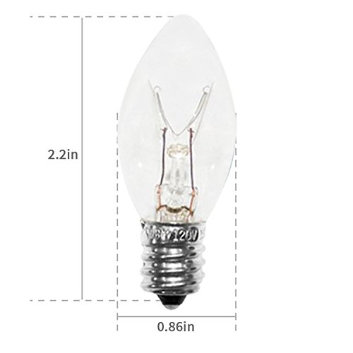 Salt Lamp Light Bulbs, Himalayan Salt Lamp Replacement Bulbs 15 Watt E12 Socket Long Lasting Incandescent Light Bulbs -12 Pack
