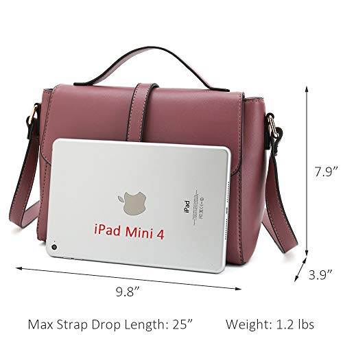 Ladies Designer Purses Cross Body Handbags Trendy Bags for Women Shoulder Bags (Purple) - Thumbnail 3