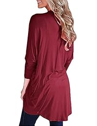 ivay para mujer verano largo rebecas ligero manga 3 4 parte delantera abierta Batwing chaqueta de punto Tops