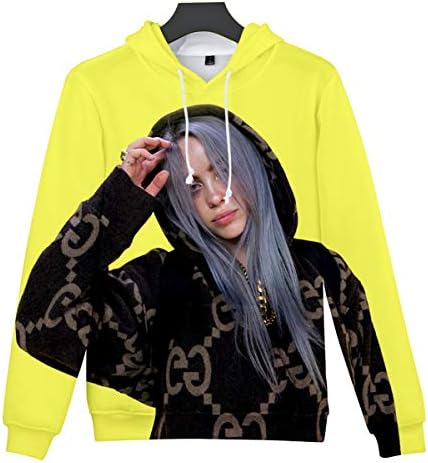 男女兼用 人気歌手 Billie Eilish パーカー 3dプリント 原宿系 オシャレ スポーツウェア Rapper カップル