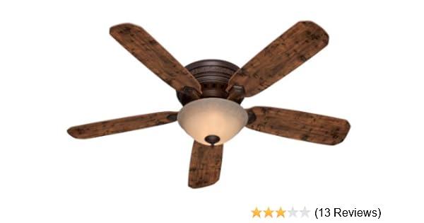 Hunter 53014 Palatine 5 Blade Single Light Ceiling Fan With