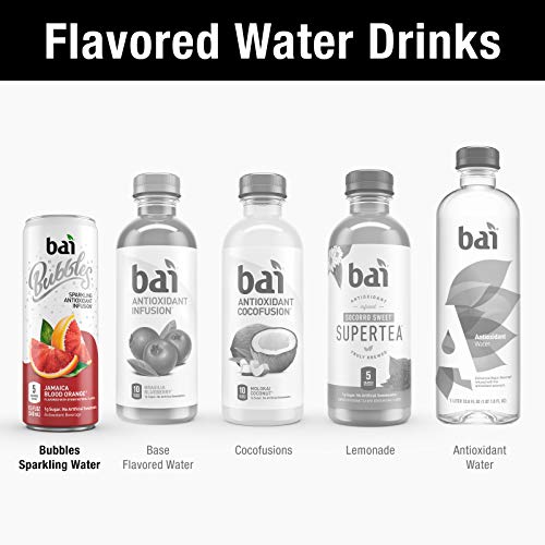 Bai Bubbles, Sparkling Water, Jamaica Blood Orange, Antioxidant Infused Drinks, 11.5 Fluid Ounce