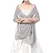 Soffte Cloud Sheer Chiffon Women Evening Shawls and Wraps for Dresses Sliver Grey