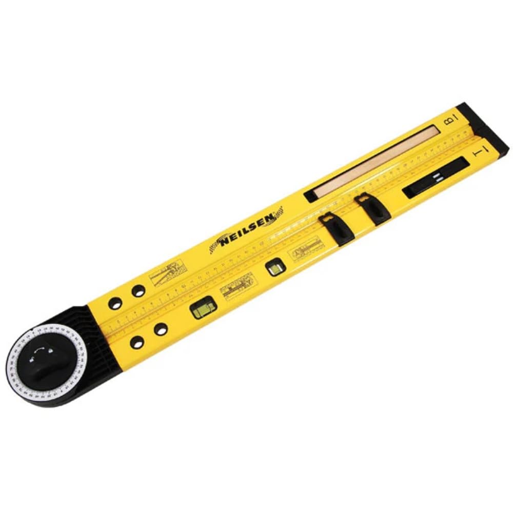 Neilsen CT0852 20in Multi-Angle Finder and Level 500mm Rule Square Spirit Level 0–270 Degree Range