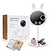 Double-Sided Lighted Makeup Mirror - Rabbit Vanity Mirror 6.7-inch Led Round Tabletop Cosmetic Mirror,7X Magnification,Touch Screen and USB Cable,16.5-inch Height