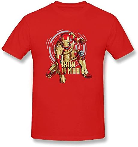 Chaze Womens iron Man Red T-Shirts Size XL Round Neck Casual T-Shirts