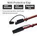 COROTC 12 Feet 16AWG SAE to SAE Extension Cable, Quick Disconnect Wire Harness DC Connector Cord Plug for Trailer RV Boat Camp Solar Panels Battrey with Dust Cap