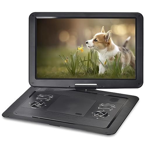 YOOHOO 19.6" Portable DVD Player for Car and Kids with HD Big Screen 17.1 Inch Large Format Compatible with All Regions, Multiple Regions, Auto DVD Player for Kids