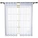 HOLKING Rod Pocket Sheer Curtains 63 inch for Bedroom Living Room Window Treatment Set White Curtains,2 Panels Each is 52 inches Wide by 63 inches Long
