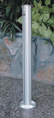 DELUXE SMOKERS POST IN GROUND MOUNT THICK GAUGE WITH WHITE FINSIH