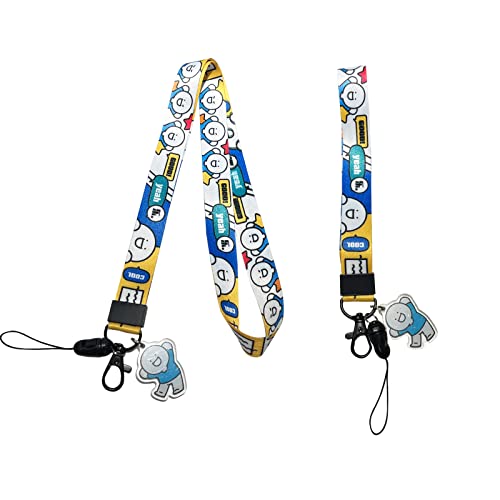 Pack of 2 Wrist and Neck Lanyards for Keys/ID Badges, Wristlet Keychain Holder Car Key Lanyard for Women Gift Idea
