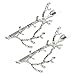 Frcolor 2pcs Antler Hair Pin Vintage Branch Hair Clip Barrette DIY Hair Accessories for Women Girls (Silver)