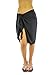 Luxury Divas Sheer Black Knee Length Cover Up Sarong Wrap for Women