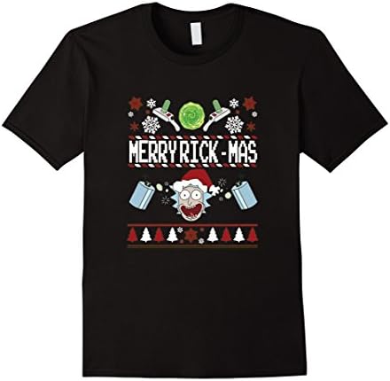 Men's Merry-Rick-Mas-TShirt 2XL Black