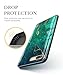 GVIEWIN Marble iPhone 8 Plus Case/iPhone 7 Plus Case, Ultra Slim Thin Glossy Soft TPU Rubber Gel Silicone Phone Case Cover Compatible iPhone 7 Plus/8 Plus (5.5 inch) (Green/Gold)