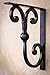 Black Scroll 13”x11” Premium Heavy Duty Wrought Iron Countertop Brackets | Handcrafted Powder Coated Decorative Bracket Corbels for use with Interior/Exterior Granite Countertops Mantels