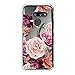 Osophter for LG G8 ThinQ Flower Case,LG G8 ThinQ Case Floral for Girls Women Shock-Absorption Flexible TPU Rubber Soft Silicone for LG G8 ThinQ(Purple Flower)