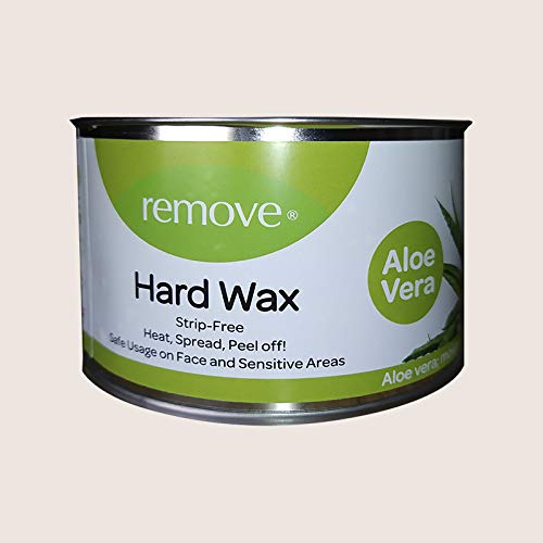 Remove - Hard Wax Jar - Aloe Vera 400 ml - Non-Strip Formula - Easy & Practical Application
