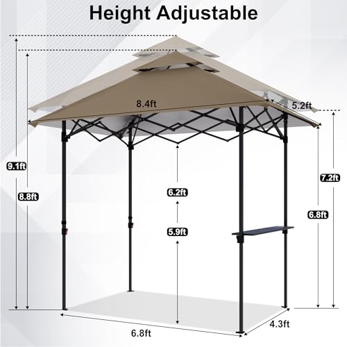 ABCCANOPY 8x5 Pop Up BBQ Grill Gazebo Review: Portable Canopy With Lights & Sidewall image 29
