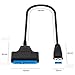 ELECTOP USB 3.0 to SATA Cable, 22 Pin 15+7 2.5 Inch SATA III Hard Disk Driver Adapter,External Converter for SSD and HDD Data Transfer