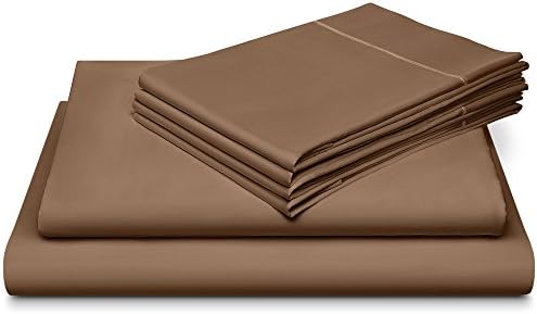 800 Thread Count 100% Egyptian Cotton Sheet Set With BONUS Pillowcases, Soft Sateen Weave, With Marrow HEM, 6-Piece Queen Sheet Sets, Deep Pockets,Hotel Collection,, Taupe by Dream Castle Linens