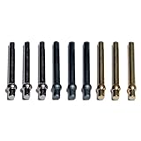 WE Games Standard Metal Cribbage Pegs with Velvet Pouch - Set of 9 (3 Brass, 3 Silver, 3 Black)
