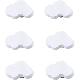 Skyscraper Cartoon Shape Soft Rubber Knobs for Kids Girls Boys Cabinet Handle pulls Drawer Knobs for Kids Room Cabinets Closets Toy Organizer Box Bookcase 6pcs/Set (Cloud, White)