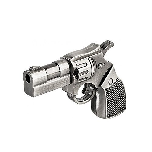 Phoenixnet Silver Gun USB Flash Drive USB 2.0 Gun Design USB Memory Stick Unique Design Suitable for Gifts, 8G