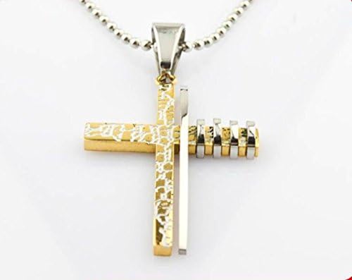Jewelryfinds Korean Men Cross Titanium Steel Not Fade Rune Pendant