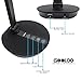 GOOLOO Metal LED Desk Lamp Eye-Caring Table Lamps, 11W, 5 Color Temperatures & 5 Brightness Levels, USB Charging Port, 30-Minute Timer, Adjustable Neck, Glare-Free, Touch Control, Memory Function