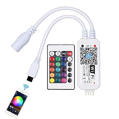 Amazon Com Ikery Wifi Led Strips Lights Smart Controller Rgb Led Strip Lights Controller Music Sync Voice Control Compatible With Alexa Extra Ir Remote Controller Industrial Scientific