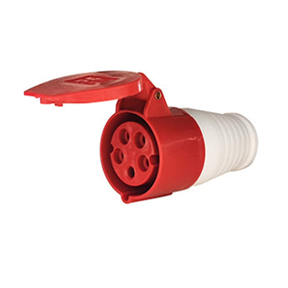 ExcInter 5PIN 32A Industrial connector Industrial Plug Sockets 2P+E Weatherproof IP44 Camping Caravan Industrial