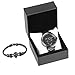 FASIOU Black Mens 3D Skull Design Watch Quartz Movement 3ATM Waterproof Wristwatch