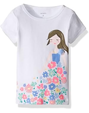 Little Girls Graphic Tee (Toddler/Kid) - White