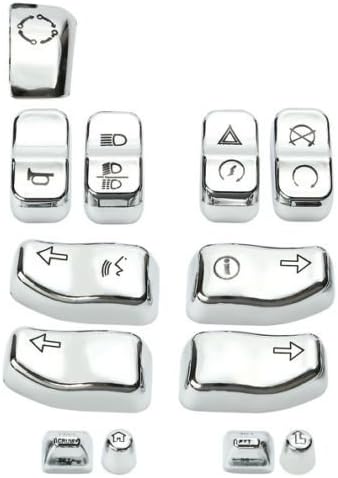 Seamong 13 pcs Control Switch Housing Button Cover Cap for Harley Touring 2014 2015 2016