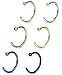 Jstyle 20G 6 Pcs a Set 316L Stainless Steel Nose Rings Hoop Nose Piercing Body Jewelry 10mm
