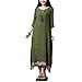 Romacci Women Cotton Linen Maxi Dress Vintage Chinese Style Loose Boho Long Dress