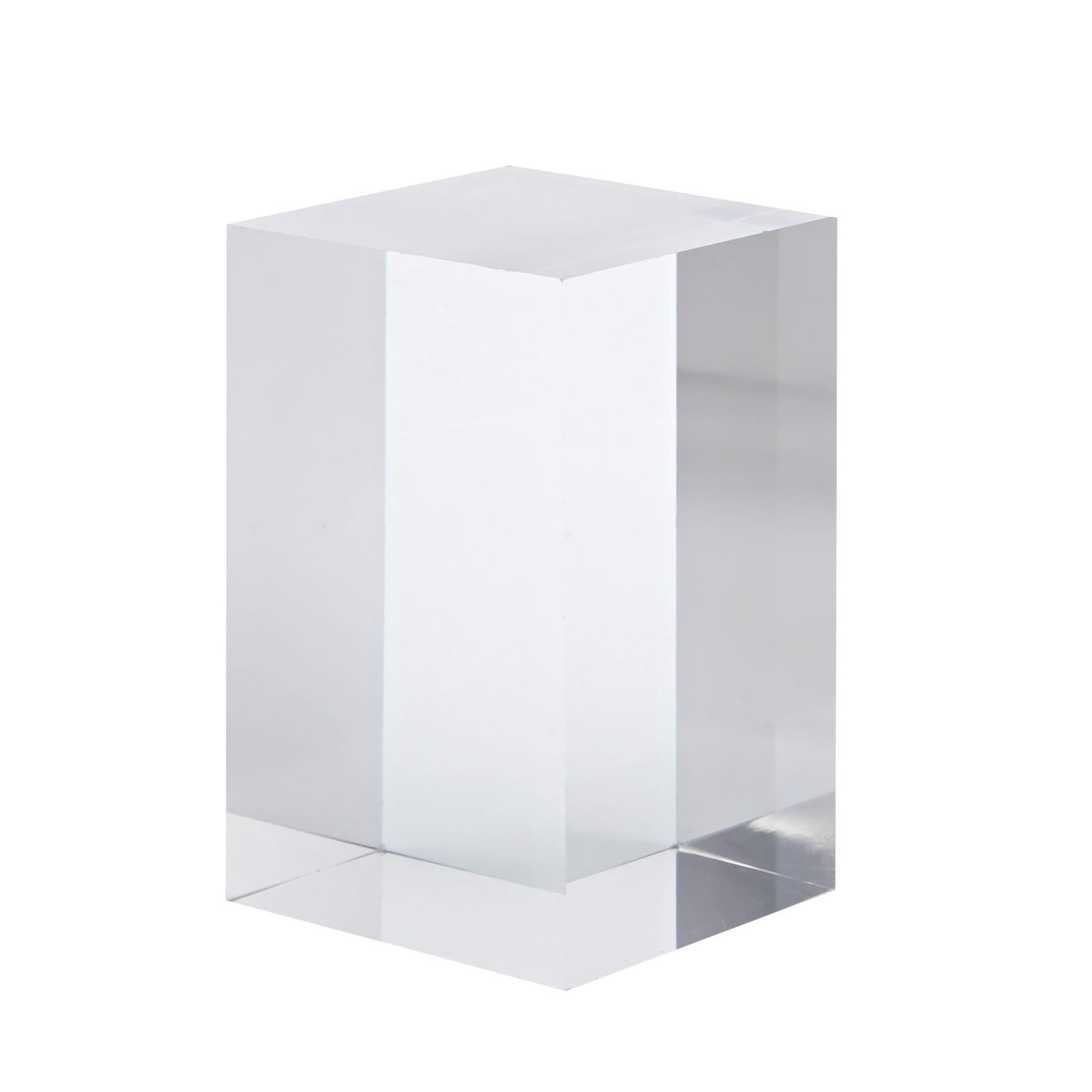 PATIKIL 2"x2"x3" Jewelry Display Riser, Polished Acrylic Cube Display Stand Block Collection Showcase Ring Holder Square, Clear