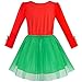JV94 Girls Dress Christmas Santa Hat Long Sleeve Party Dress Size 10 Red