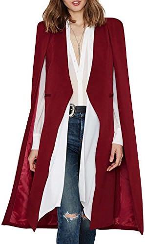 IRISIE Women Casual Open Front Cape Trench Duster Coat Longline Blazer
