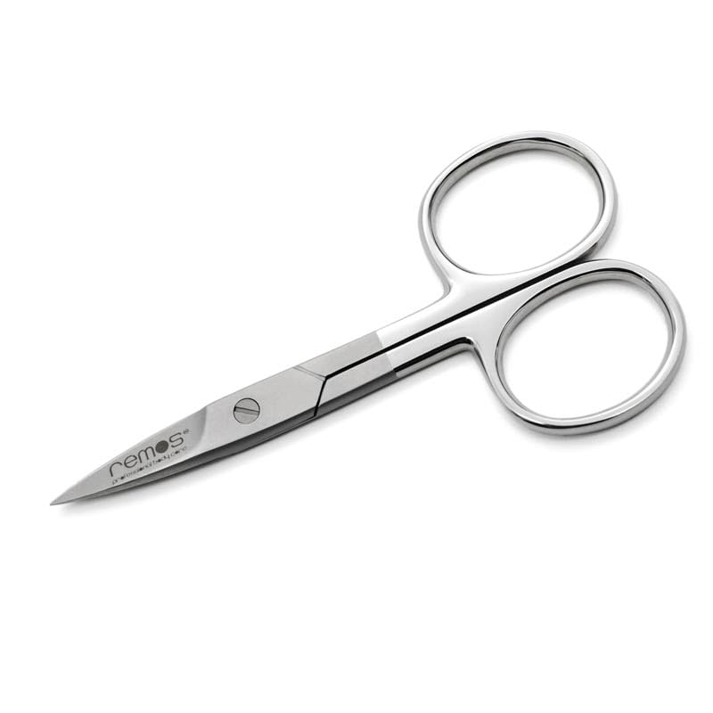 REMOS Nail Scissors with Straight Serrated Cutting Edge - Stainless Steel 9.5 cm
