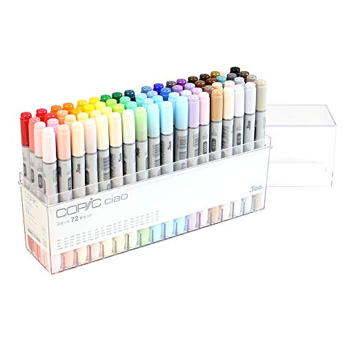 COPIC ciao コピックチャオ　72色　Aセット Amazon.com: Too Copic Ciao Start Set of 72 Colors, Made in