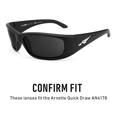 Revant Replacement Lenses for Arnette Quick Draw AN4178 Polarized Elite Burnside Black