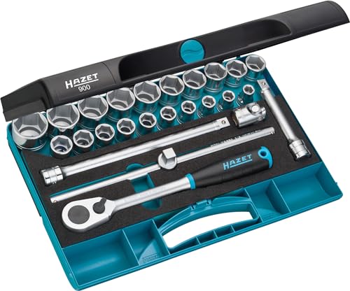 Hazet Steckschluessel-Satz 900, 1/2 Zoll (12,5 mm) Vierkant, Laenge 355 mm