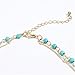 Artilady layer opal choker necklace for women ¡­ (GOLD TURQUOISE)
