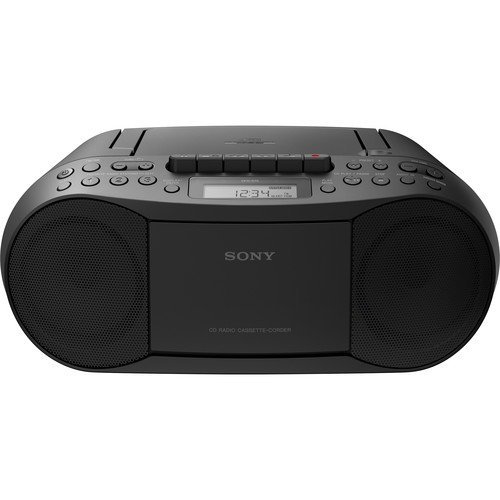 Sony Portable Digital Tuner AM/FM Radio Cd Player & Tape Cassette Recorder Mega Bass Reflex Stereo Sound System Plus 6ft Cube Cable Aux Cable to Connect Any Ipod, Iphone or Mp3 Digital Audio Player