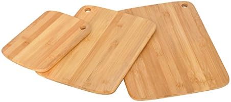 Kitchinspirations Bamboo Cutting Boards Cutlery Accessory, Tan, Set of 3