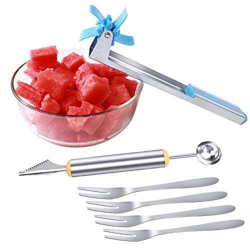 image for Watermelon Slicer Fruit Knife-PATENTED-RUCACIO Melon and Cantaloupe Fr