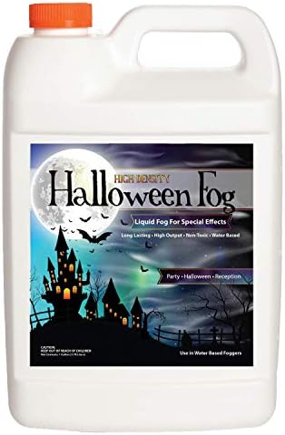 Sanco Industries High Density Halloween Fog Juice - Extraordinarily Long Lasting, High Output, Water Based Fog Machine Fluid - 1 Gallon